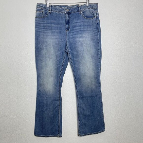 Chico's Denim - NEW Chicos Bootcut Jeans 16R 3R High Rise Flare Denim Stretch Light Wash $89